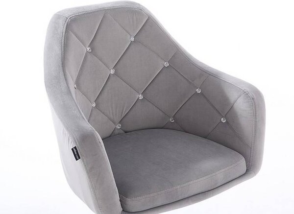HR830CROSS Acél Modern Velúr Szék Arany lábbal