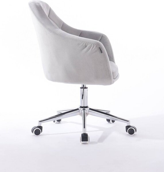HR830K Acél Modern Velúr Szék Krómozott lábbal