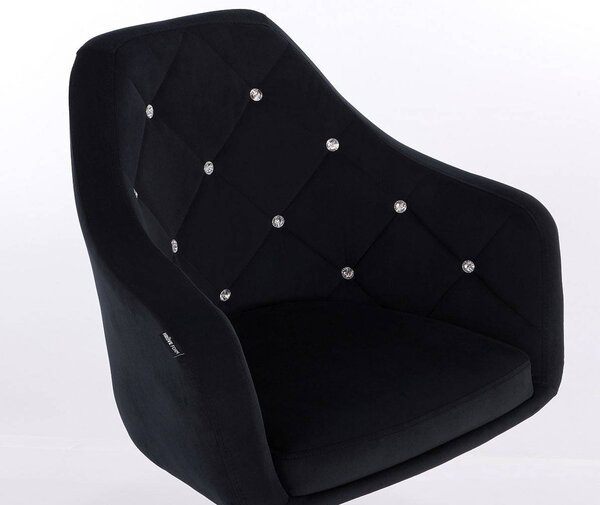 HR830 Fekete modern velúr szék