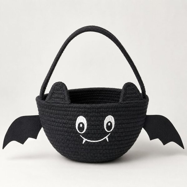 TRICK OR TREAT kosár Ø 20 cm , denevér