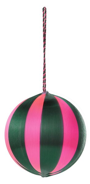 HANG ON karácsonyfadísz Ø8cm, zöld/pink