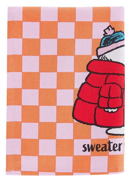 PEANUTS konyharuha 38x54cm , Snoopy kabátban