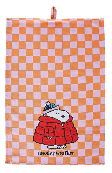 PEANUTS konyharuha 38x54cm , Snoopy kabátban