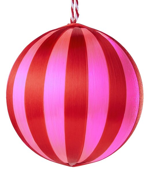 HANG ON karácsonyfadísz Ø8cm, piros/pink