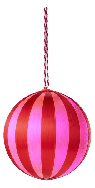 HANG ON karácsonyfadísz Ø8cm, piros/pink