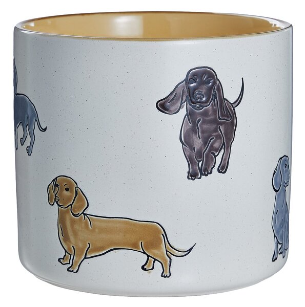 DOG LOVER kerámia kaspó Ø 18 cm , kutyás
