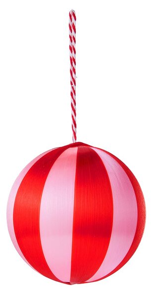 HANG ON karácsonyfadísz Ø8cm, piros/pink