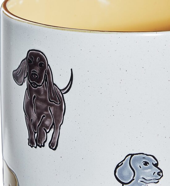 DOG LOVER kerámia kaspó Ø 18 cm , kutyás