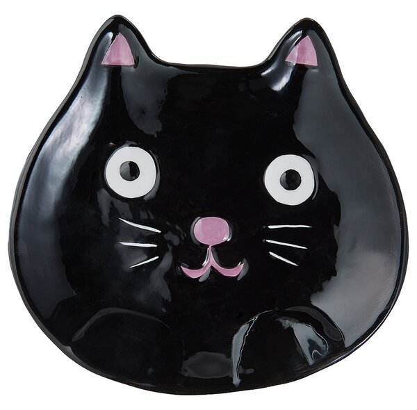 HALLOWEEN dekor tányér 16 cm , cica