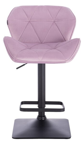 HR111KW Halványlila modern velúr szék fekete lábbal