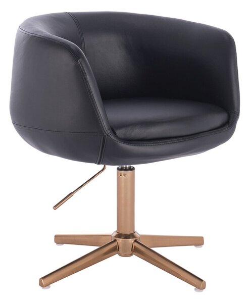 HC333CROSS Fekete modern szék arany lábbal