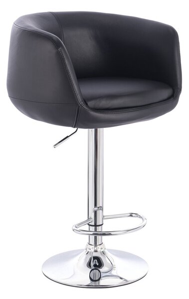 HC333W Fekete modern szék krómozott lábbal
