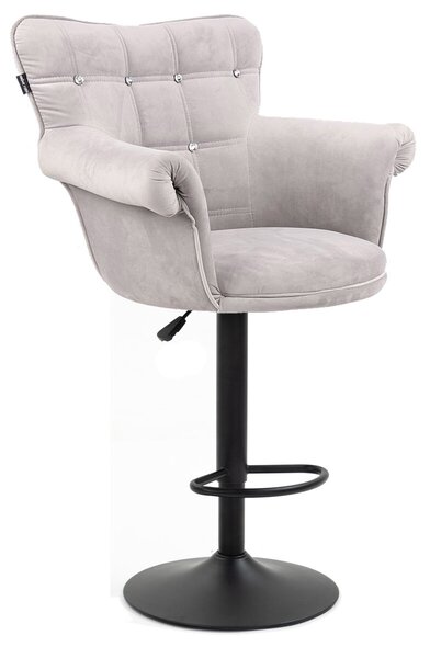 HR804CW Acél modern velúr szék fekete lábbal