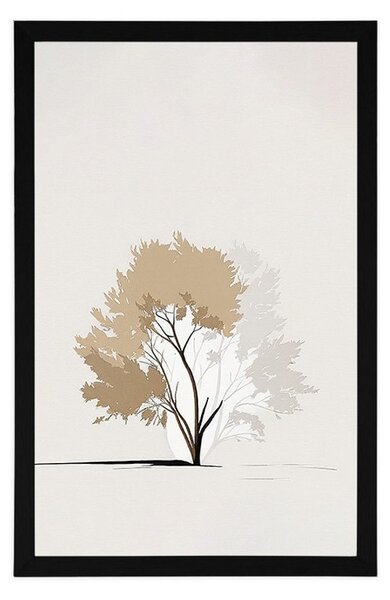 Poszter minimalista falevelekkel