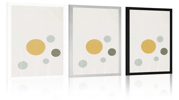 Poszter minimalisták fák körökkel