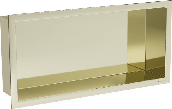 Mexen X-Wall-R, falra szerelhető polc gallérral 45 x 20 cm, arany fényes, 1950452010
