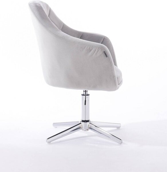HR830CROSS Acél Modern Velúr Szék Krómozott lábbal