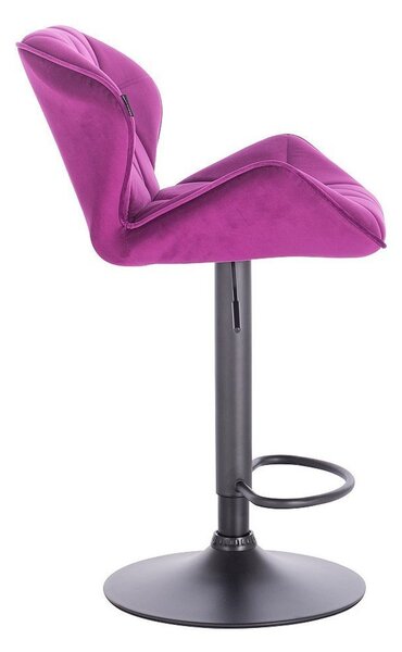 HR111W Fukszia modern velúr szék fekete lábbal