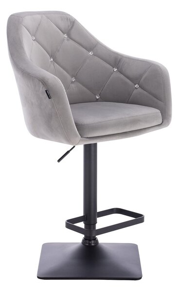 HR830KW Acél Modern Velúr Szék fekete lábbal