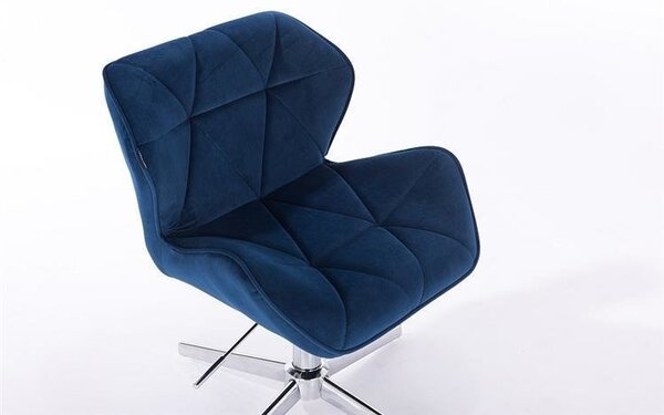 HR111CROSS Tengerkék modern velúr szék