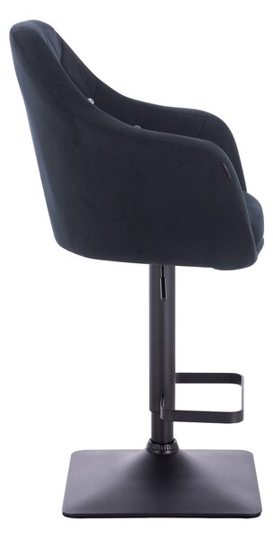 HR830KW Fekete Modern Velúr Szék fekete lábbal