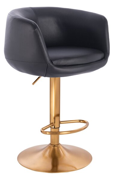 HC333W Fekete modern szék arany lábbal