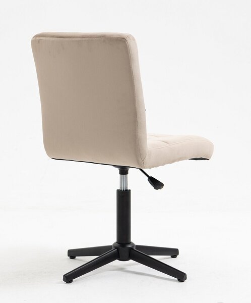 HR7009N Latte modern velúr szék fekete lábbal
