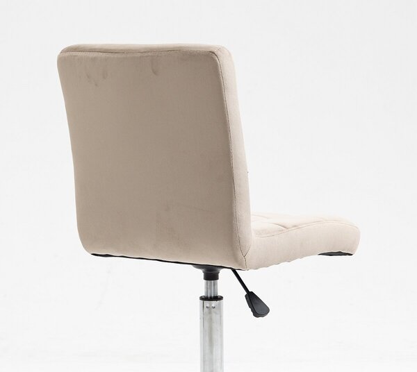 HR7009K Latte modern velúr szék krómozott lábbal