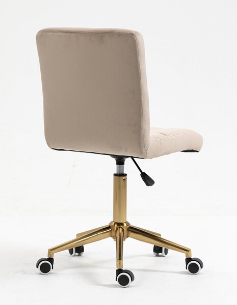 HR7009K Latte modern velúr szék arany lábbal