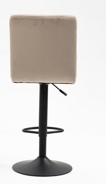HR7009W Latte modern velúr szék fekete lábbal