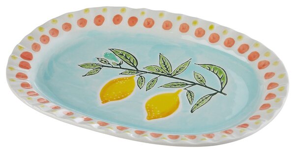 LIMONE kerámia kináló tányér 25 cm , citrom