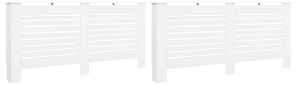 2 db fehér MDF radiátorburkolat 172 x 19 x 81,5 cm