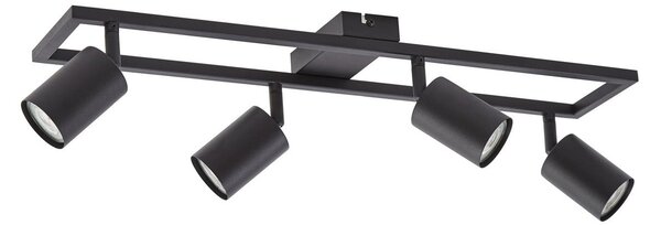 Mennyezeti Lámpa Lindby, Bravius, dimmable, Fekete, Nappali, Fém