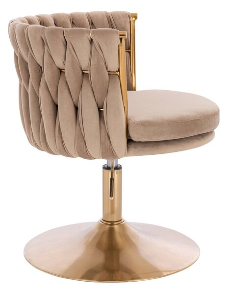 HR450N Latte Modern Velúr Szék Arany lábbal