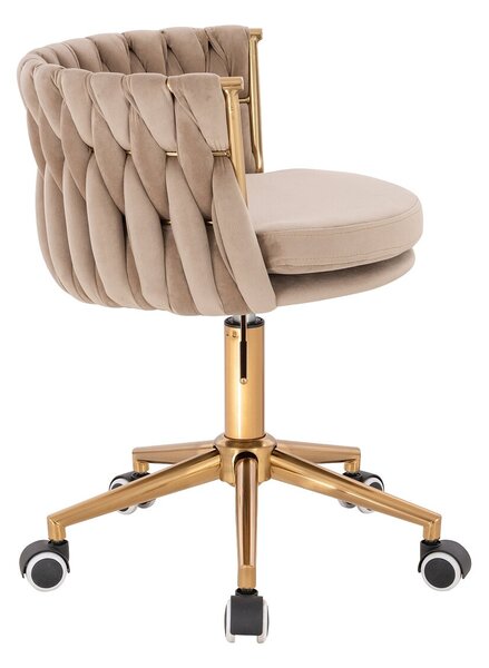 HR450K Latte Modern Velúr Szék Arany lábbal