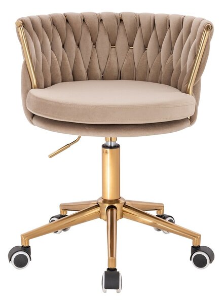 HR450K Latte Modern Velúr Szék Arany lábbal