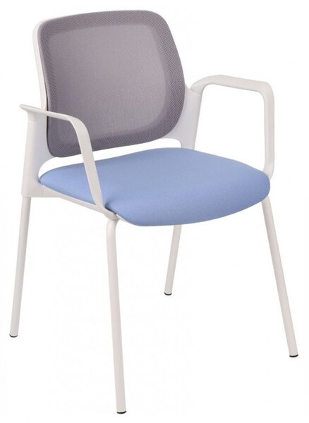 GRO-Aspen 4L WS Arm White fémvázas tárgyalószék hálós háttámlával