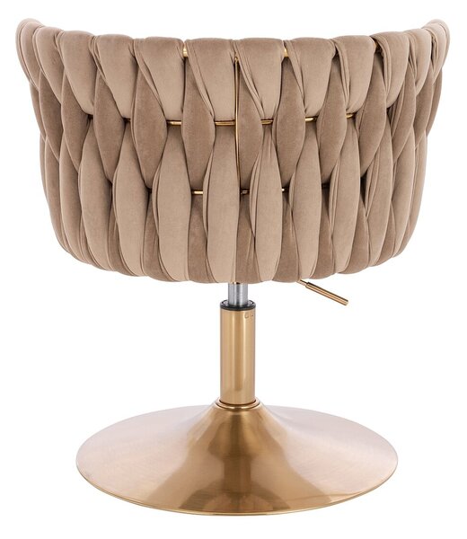 HR450N Latte Modern Velúr Szék Arany lábbal
