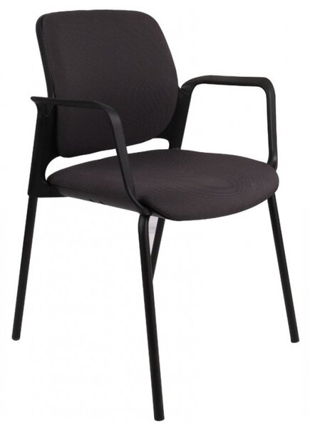 GRO-Aspen 4L BT ARM Black fémvázas tárgyalószék karfákkal
