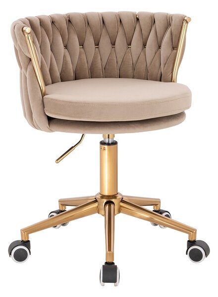 HR450K Latte Modern Velúr Szék Arany lábbal