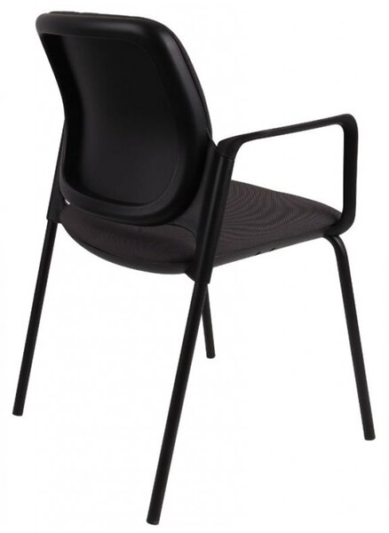 GRO-Aspen 4L BT ARM Black fémvázas tárgyalószék karfákkal