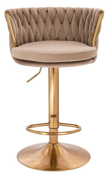 HR450W Latte Modern Velúr Szék Arany lábbal