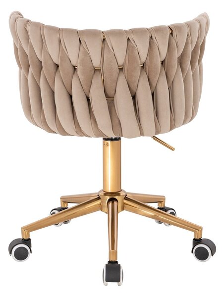 HR450K Latte Modern Velúr Szék Arany lábbal