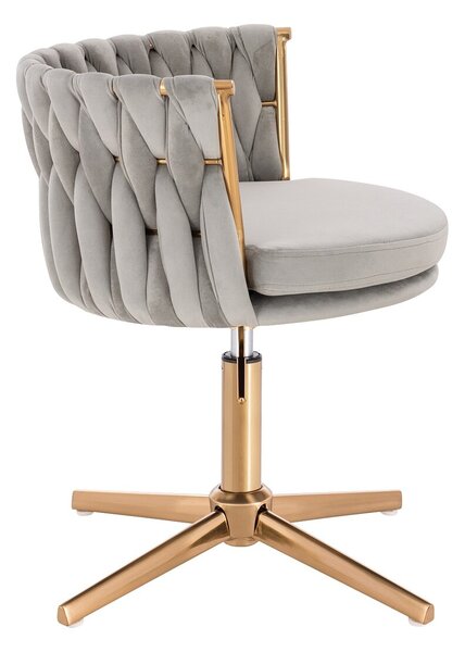HR450CROSS Acél Modern Velúr Szék Arany lábbal