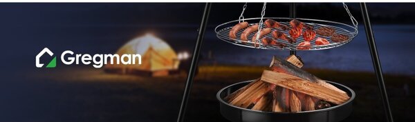 Kerti kandalló grillsütővel 2 az 1-ben 30 fokos sült, fekete