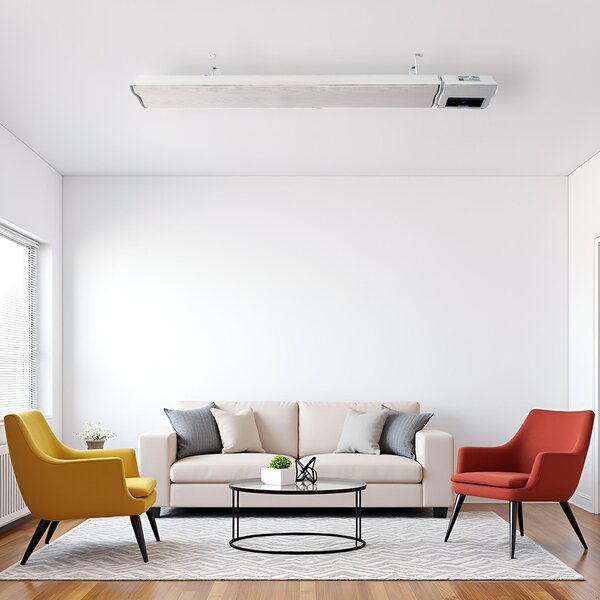 Infrapanel elektromos fűtés, fehér, ElectricSun, 2800W / 1400W, SZ180xM15cm infrapanel fűtés termosztáttal és Smart Life App wifivel