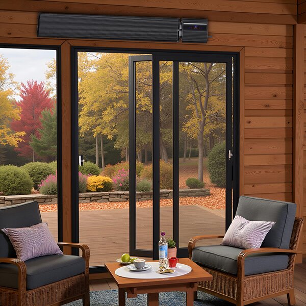Infrapanel elektromos fűtés, fekete, ElectricSun 2800W / 1400W, SZ180xM15cm infrapanel fűtés, termosztáttal és Smart Life App wifivel