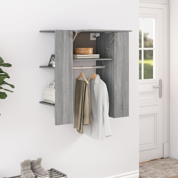 VidaXL szürke sonoma színű szerelt fa előszobaszekrény 97,5x37x99 cm