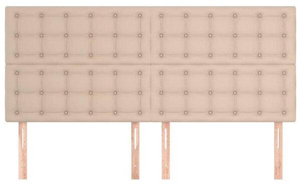 VidaXL 4 db cappuccino színű műbőr fejtámla 90 x 5 x 78/88 cm