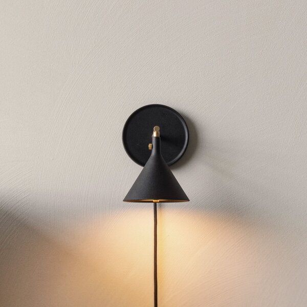 Fali Lámpa Audo Copenhagen, Cast Sconce, dimmable, Fekete, Nappali, Alumínium, Dizájn
